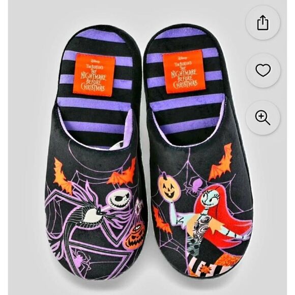 NWT UNISEX DISNEY NIGHTMARE BEFORE CHRISTMAS SLIPPERS - Picture 1 of 5